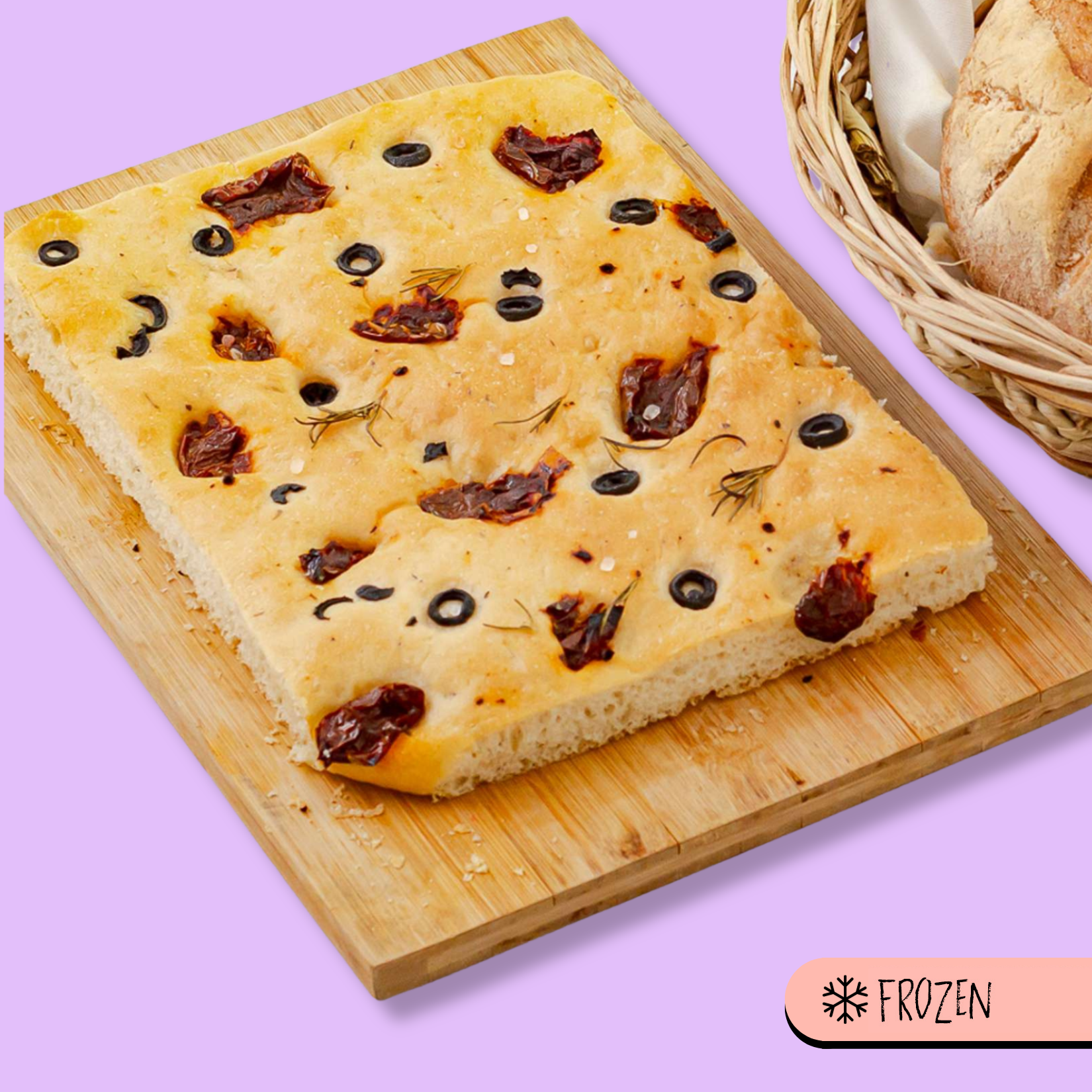 Tuscan Sun-dried Tomato & Olive Focaccia (Frozen)