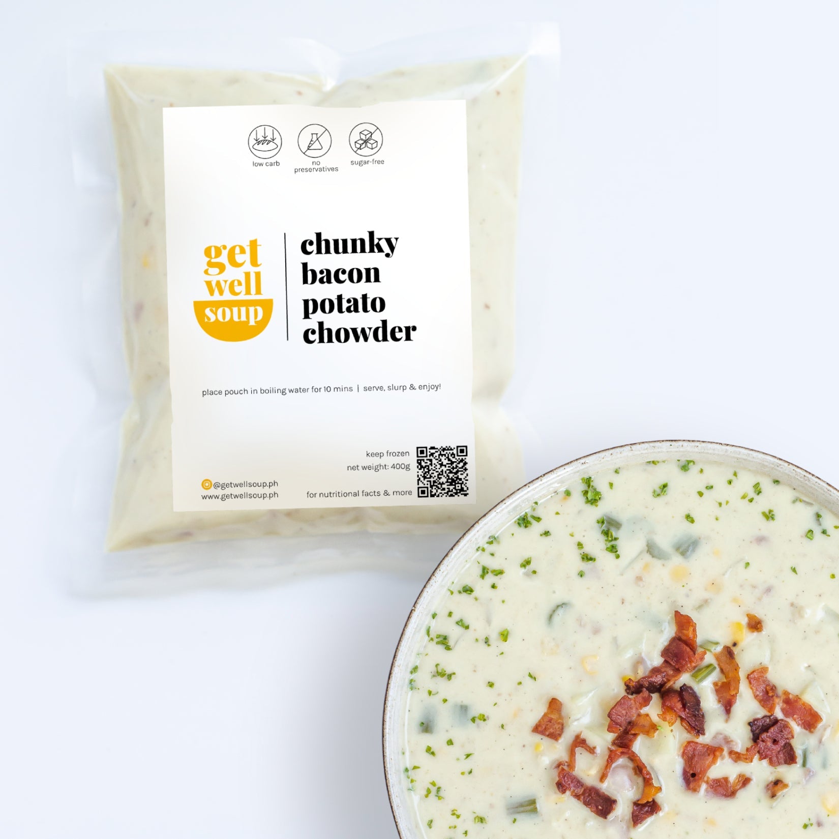 chunky bacon potato soup | chuncky bacon soup | Get Well Soup | Get Well Soup PH | soup craving | soothing soups | stews | chicken soup | soup recipe | soup delivery | soup manila | best soup | best soup manila | soup ph | chicken soup | best sandwich in manila | healthy sandwich | healthy snacks manila