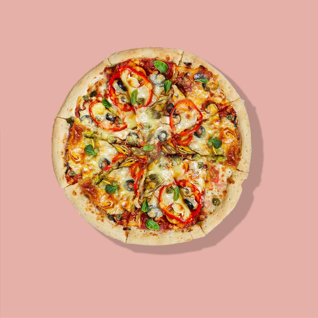 Keto Bolognese-Puttanesca Vegetarian Pizza