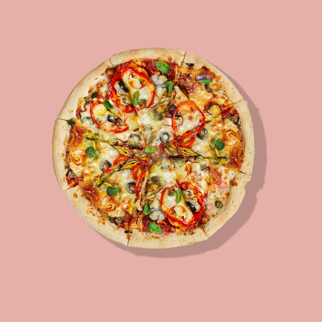 Keto Bolognese-Puttanesca Vegetarian Pizza