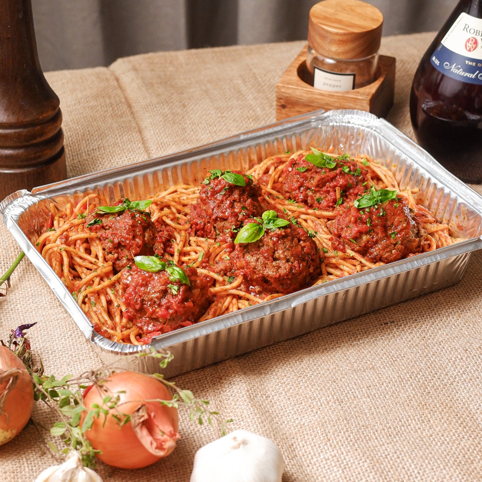 Deli Style Spaghetti with Meatballs