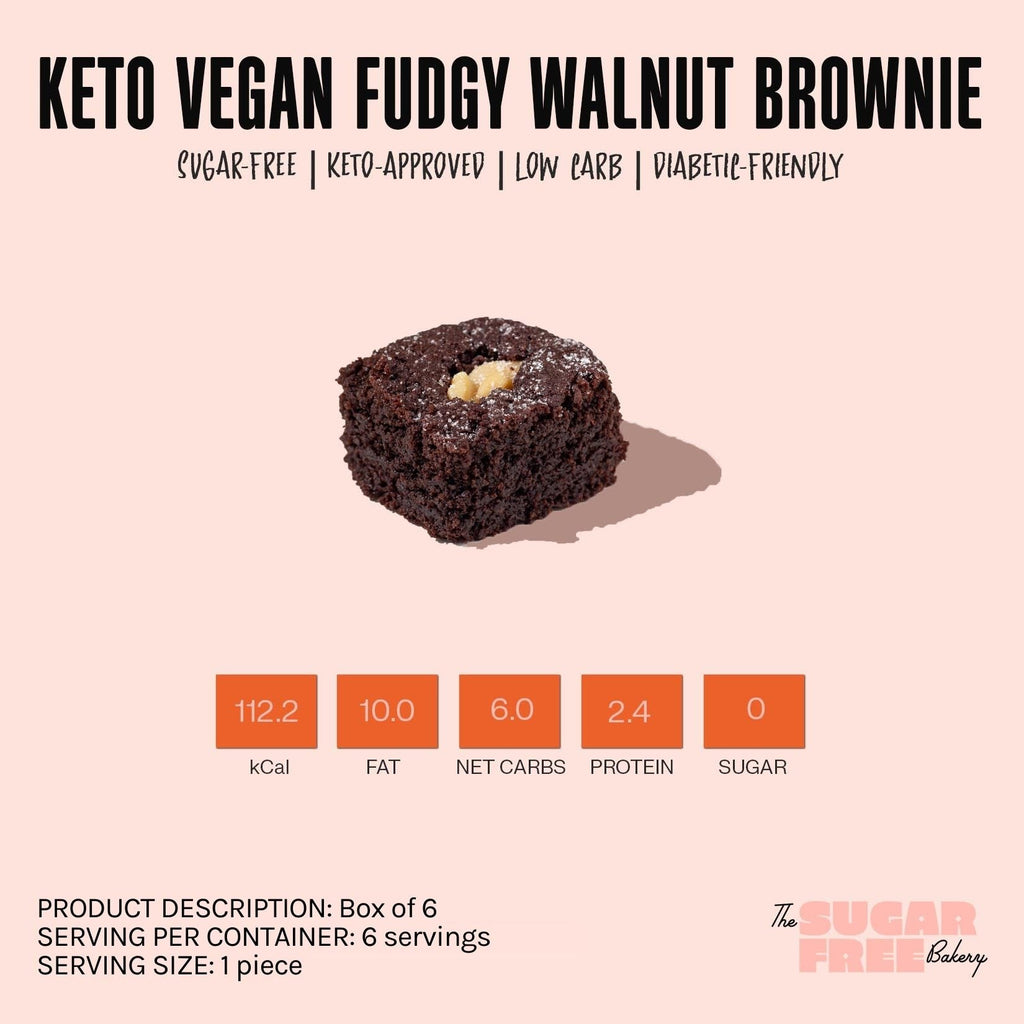Keto Vegan Fudgy Walnut Brownie