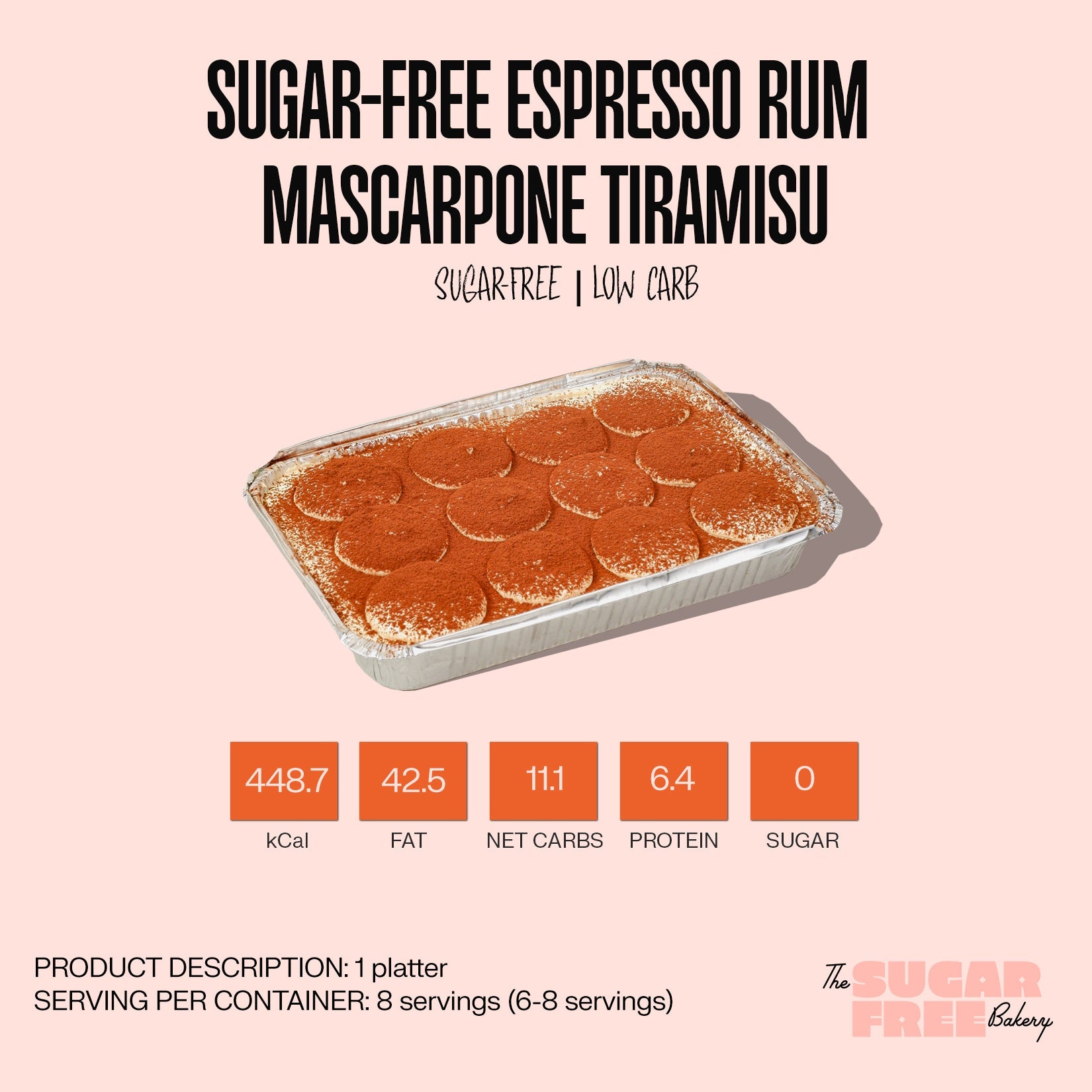 Sugar-Free Espresso Rum Mascarpone Tiramisu