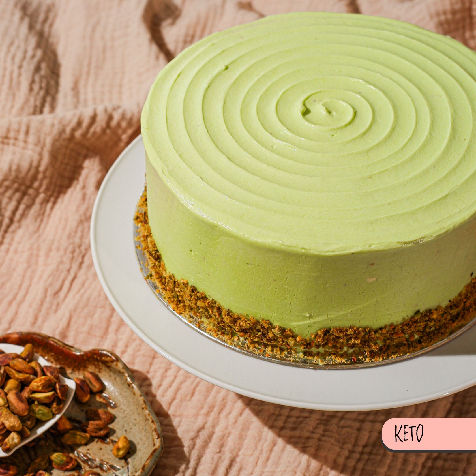 Keto Pistachio Dream Cheesecake 8"
