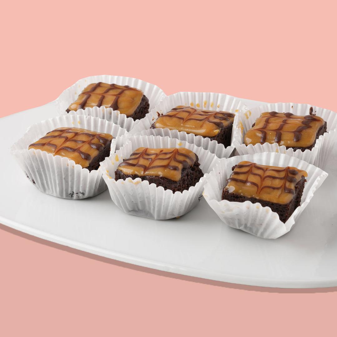 Keto Vegan Salted Caramel Brownie