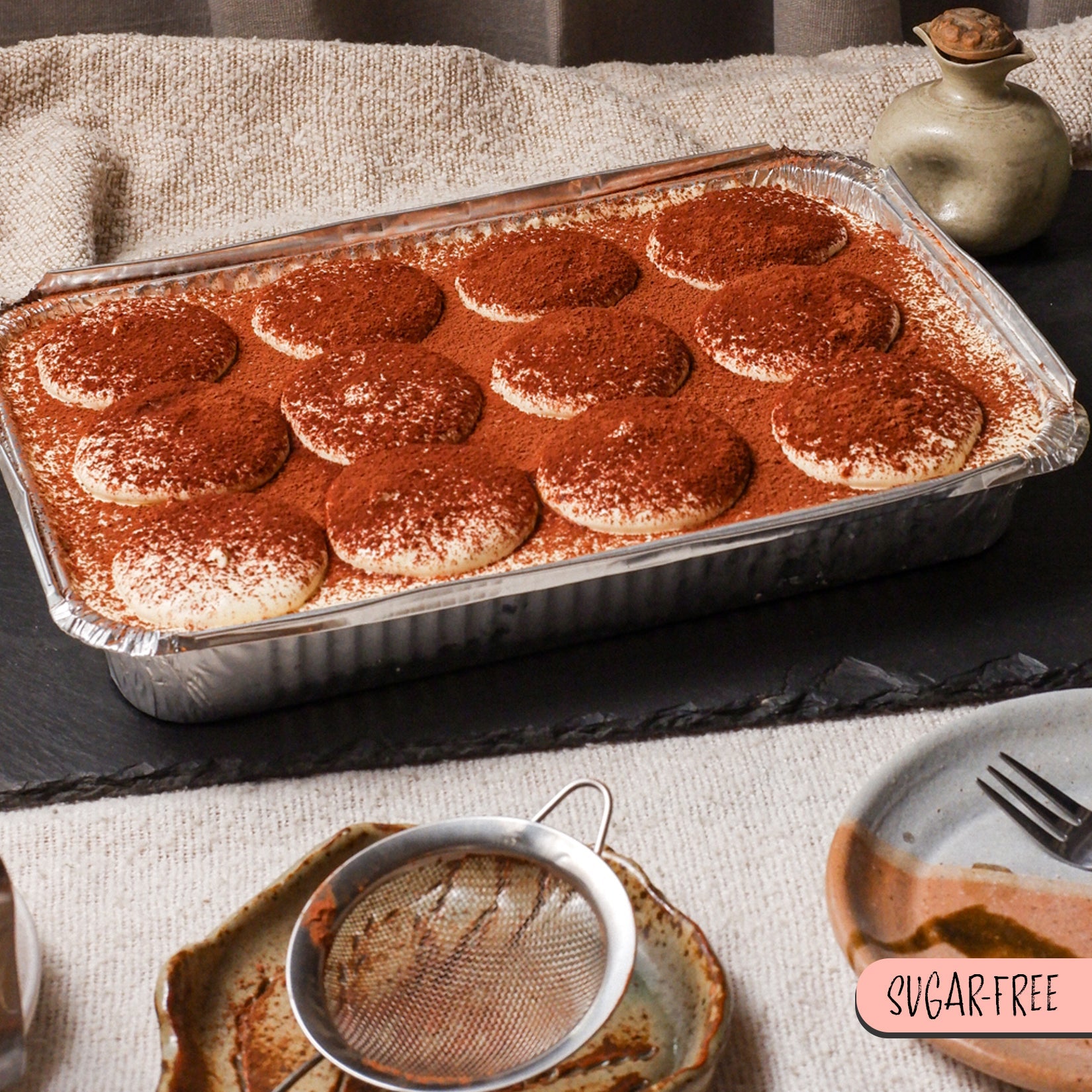 Sugar-Free Espresso Rum Mascarpone Tiramisu