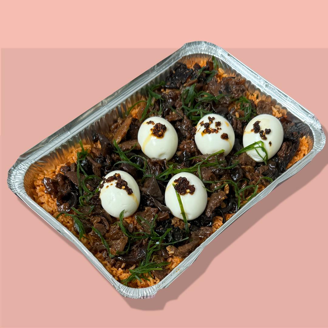 Swicey Beef Gyudon with Kimchi Fried Rice Tray