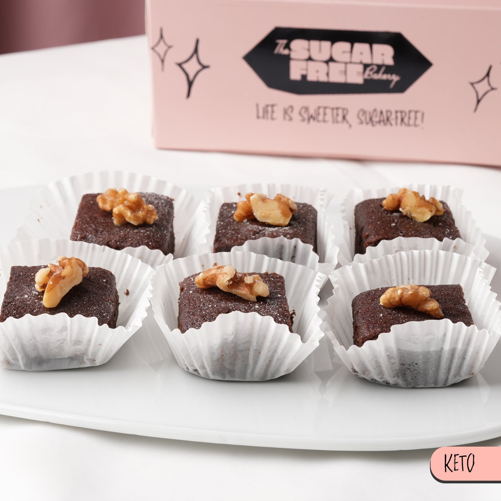 Keto Vegan Fudgy Walnut Brownie
